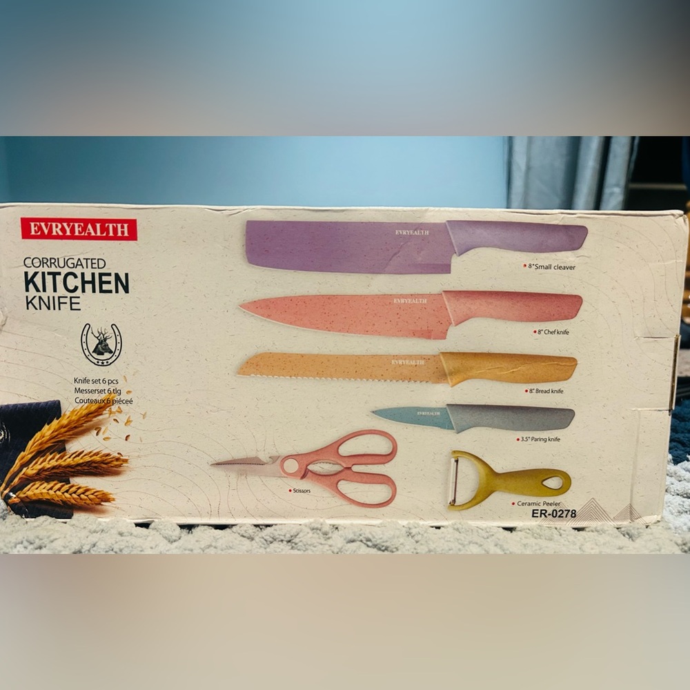Evryhealth Corrugated Kitchen Knife Set